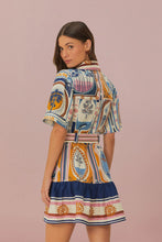 Load image into Gallery viewer, Farm Rio Cerrado Stamps Mini Dress
